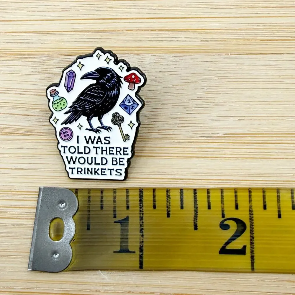 Raven Enamel Pin Witchy Gothic Trinkets Magic Mushroom Potion D&D